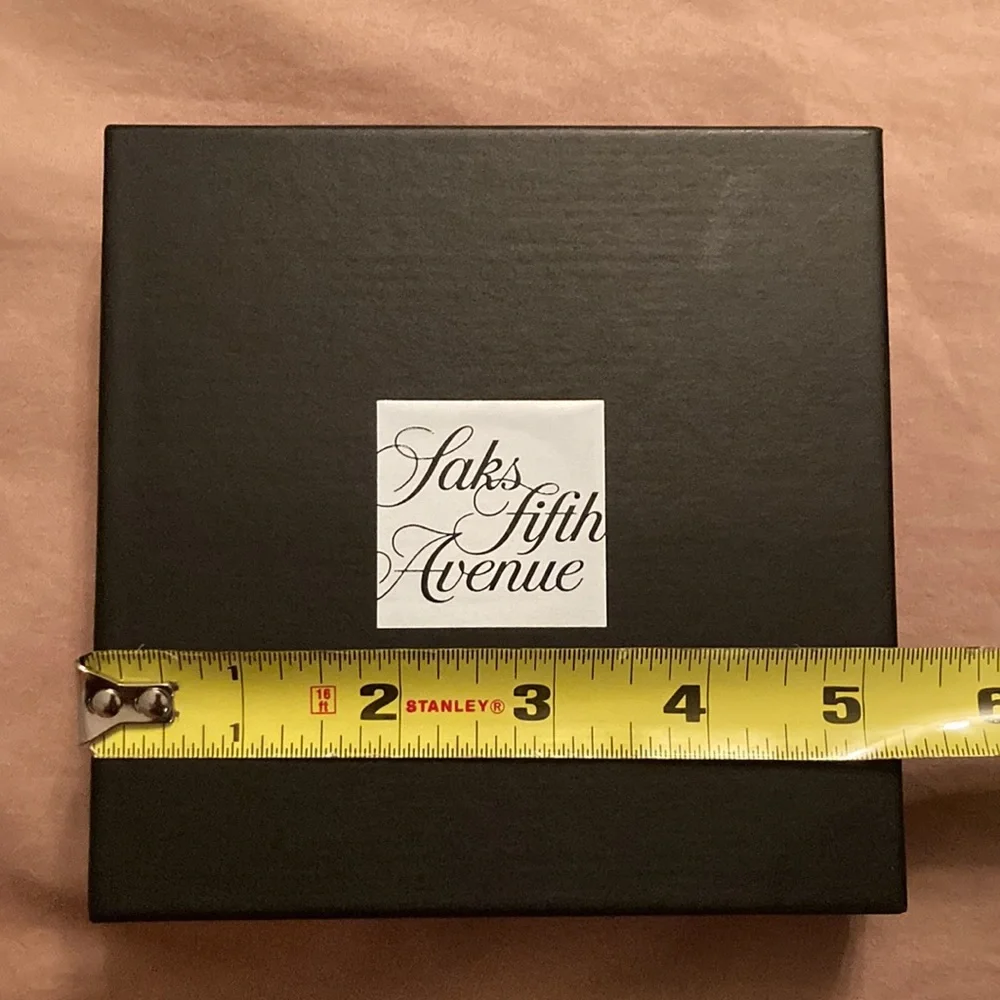 Authentic Saks gift box and card holder